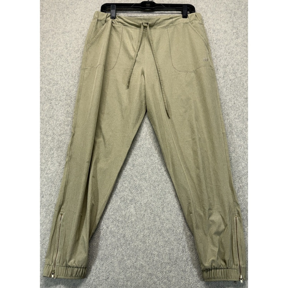 Albion Mens Jetsetter Joggers Pants Olive Green Drawstring Pocket Performance M